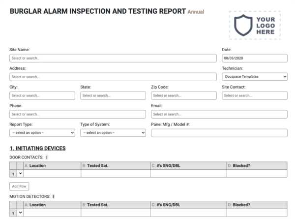 burglar-alarm-inspection-form-joyfill