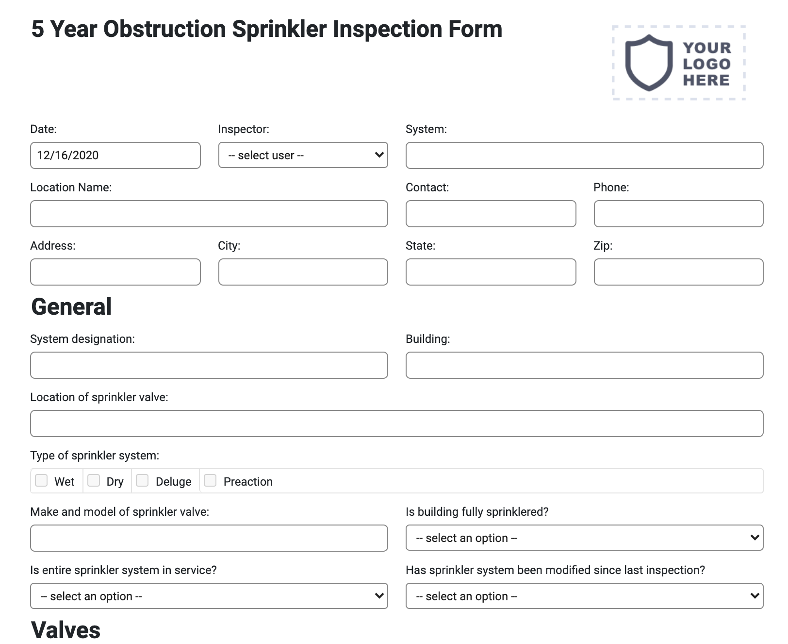 5-Year-Obstruction-Sprinkler-Inspection-Form
