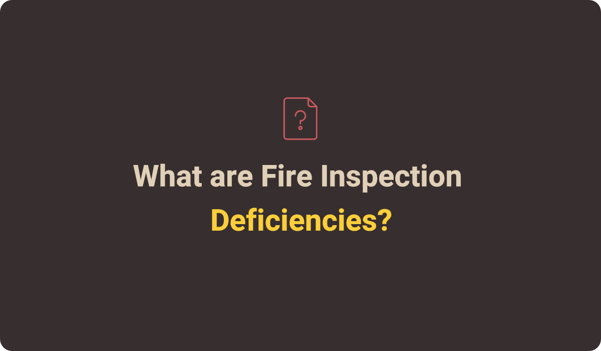 Fire Inspection Deficiencies