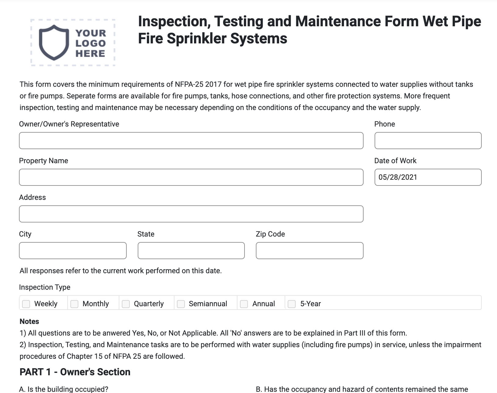 nfsa inspection form