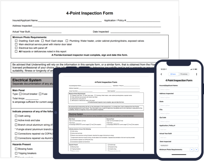 4 Point Home Inspection Form Joyfill