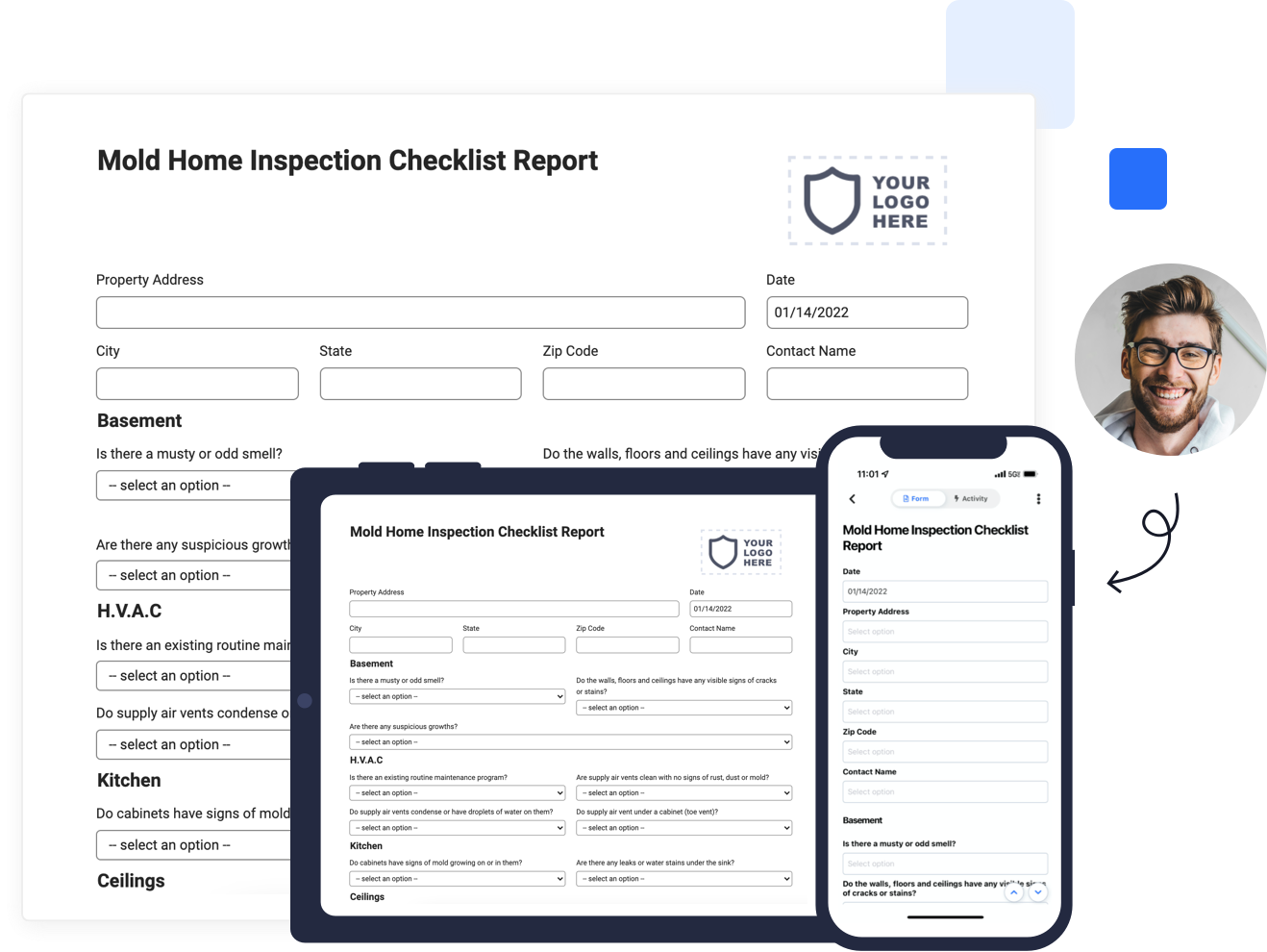 mold home inspection form mobile