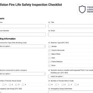 Wellston Fire Life Safety Inspection Checklist