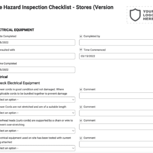 Site Hazard Inspection Checklist - Stores (version 1)