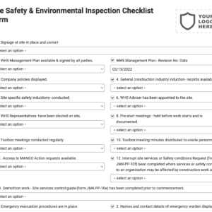 Site Safety & Environmental Inspection Checklist