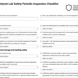 Safety net Lab Safety Periodic Inspection Checklist
