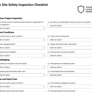 Job Site Safety Inspection Checklist