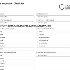 Site Inspection Checklist