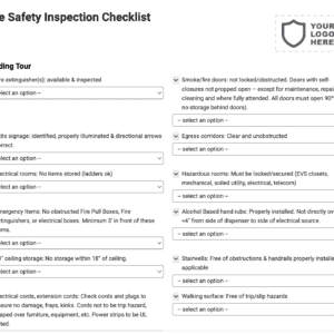 Life Safety Inspection Checklist