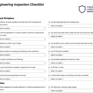 Engineering Inspection Checklist