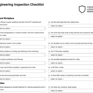 Engineering Inspection Checklist