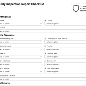 Facility Inspection Report Checklist
