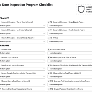 Fire Door Inspection Program Checklist
