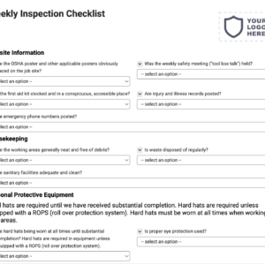 Weekly Inspection Checklist