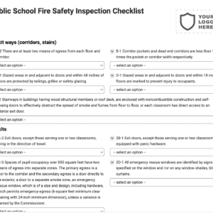 Public School Fire Safety Inspection Checklist