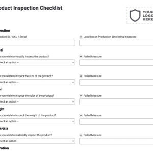 Product Inspection Checklist