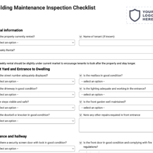 Building Maintenance Inspection Checklist