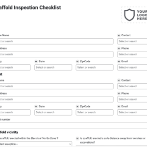Scaffold Inspection Checklist