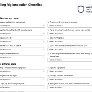 Drilling Rig Inspection Checklist