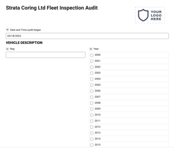 Strata Coring Ltd Fleet Inspection Audit