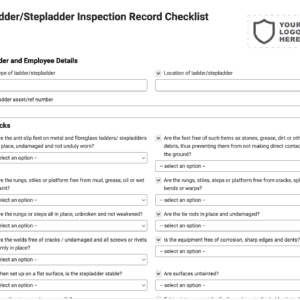 Ladder / Stepladder Inspection Record Checklist