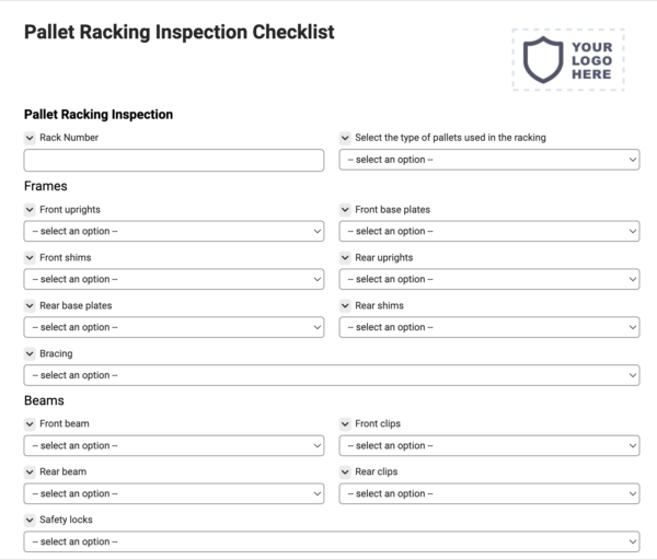 Pallet Racking Inspection Checklist