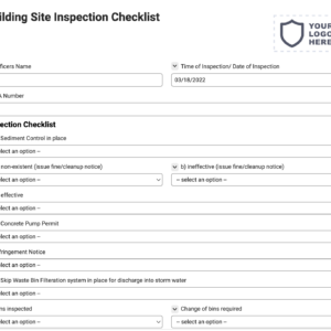 Building Site Inspection Checklist