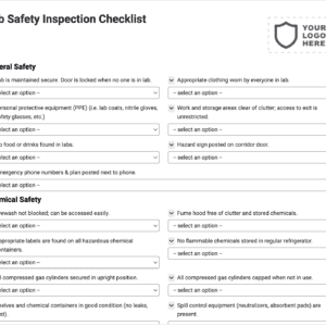 Lab Safety Inspection Checklist