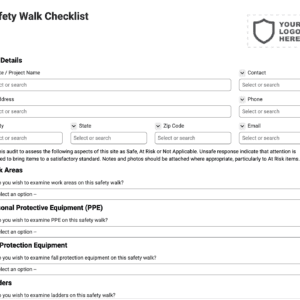Safety Walk Checklist
