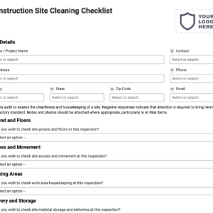 Construction Site Cleaning Checklist