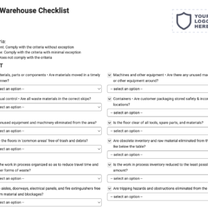 5S Warehouse Checklist