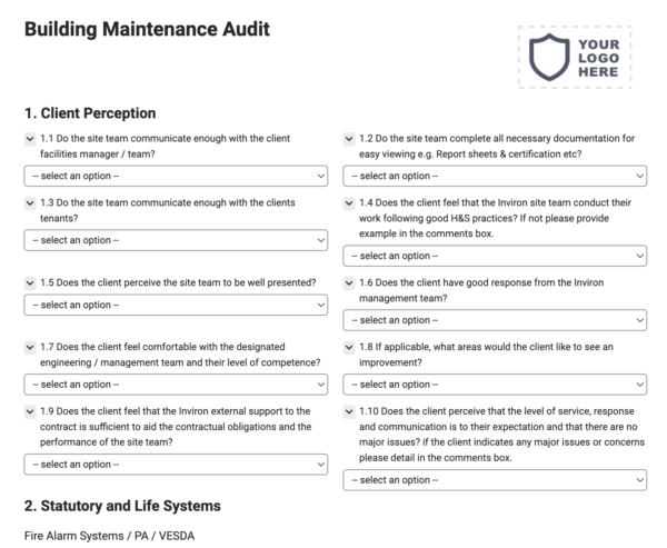 Building Maintenance Audit