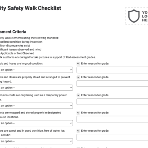Facility Safety Walk Checklist