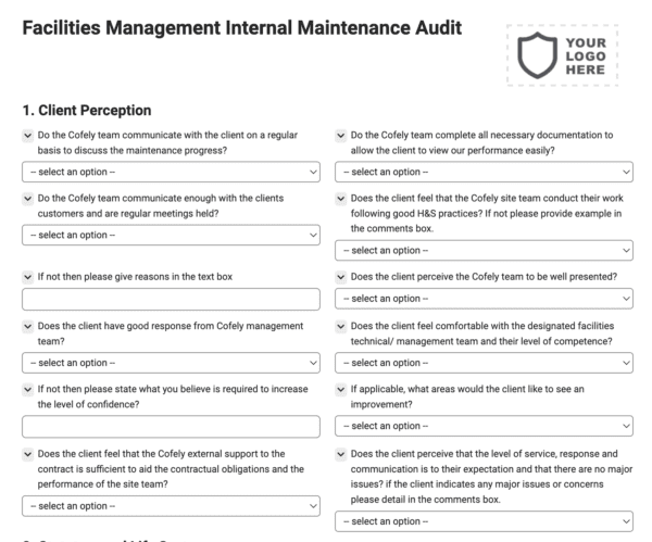 Facilities Management Internal Maintenance Audit