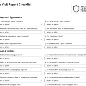 Site Visit Report Checklist