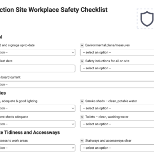 Construction Site Workplace Safety Checklist