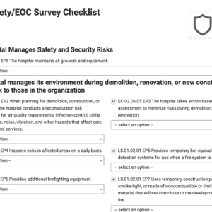 Life Safety/eoc Survey Checklist