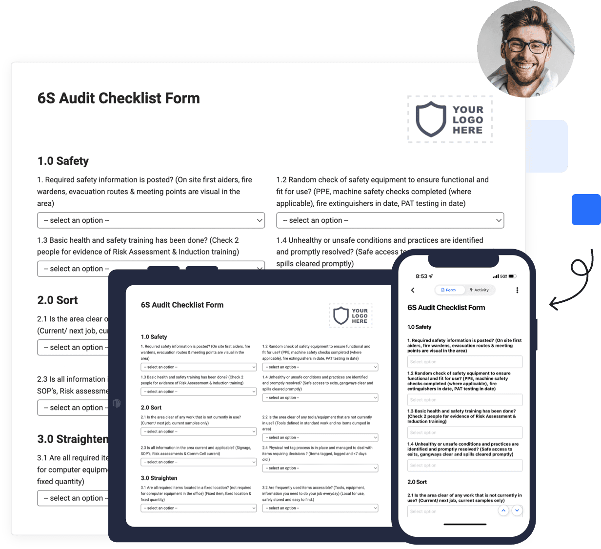 6s audit checklist form template mobile