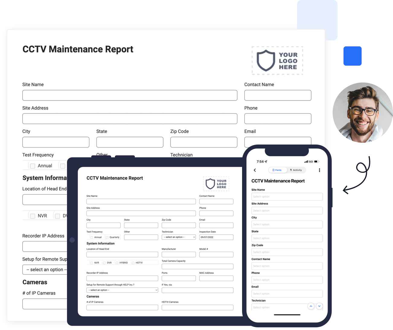 cctv maintenance report template