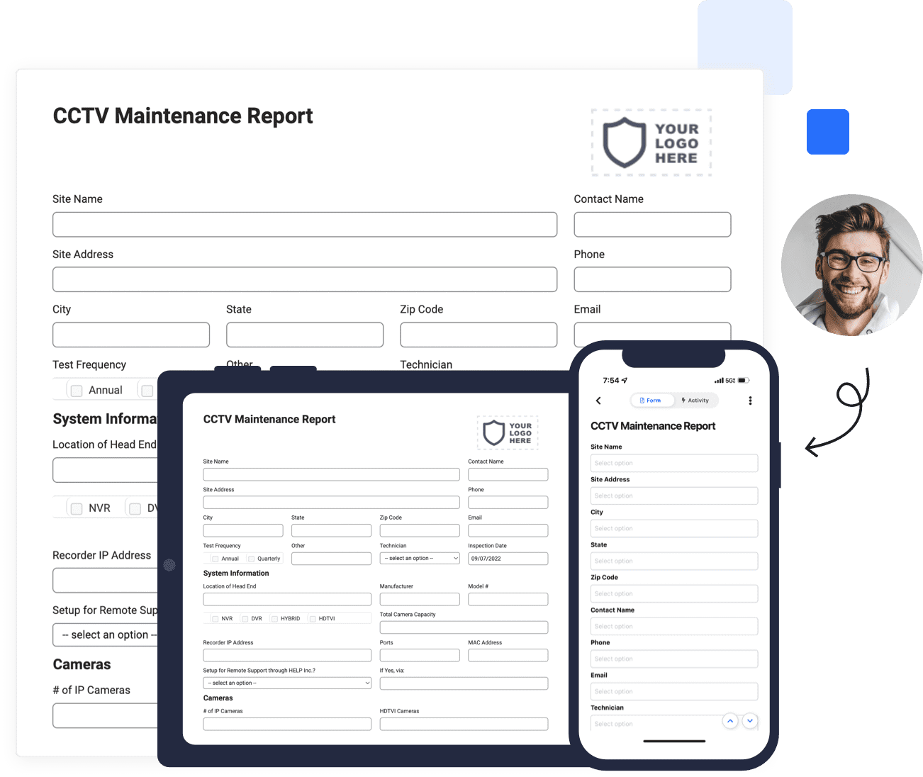 cctv maintenance report template
