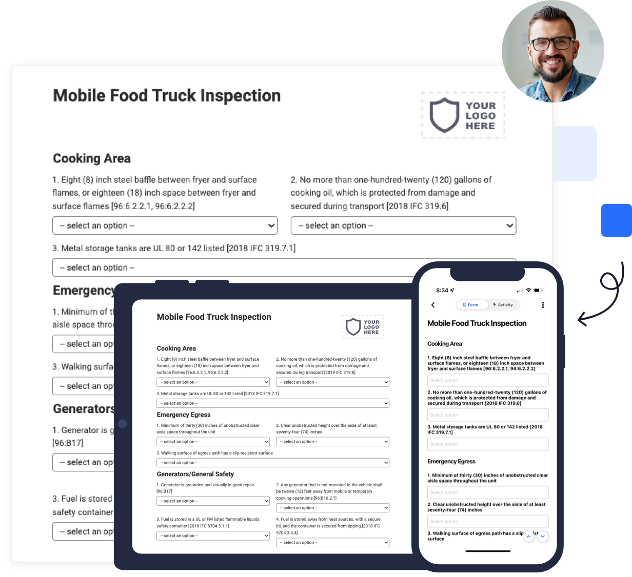 mobile food truck inspection form preview