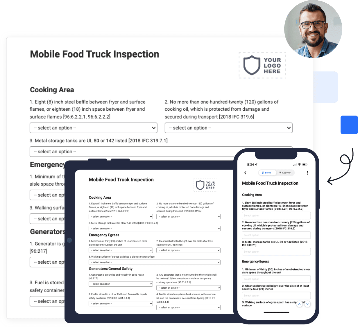 mobile food truck inspection form preview