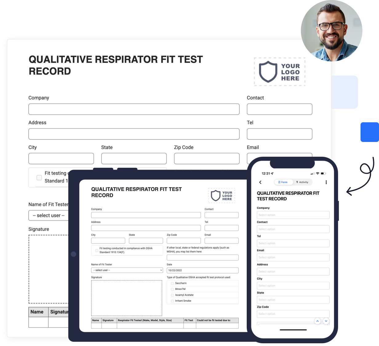 mobile qualitative respirator fit test form online
