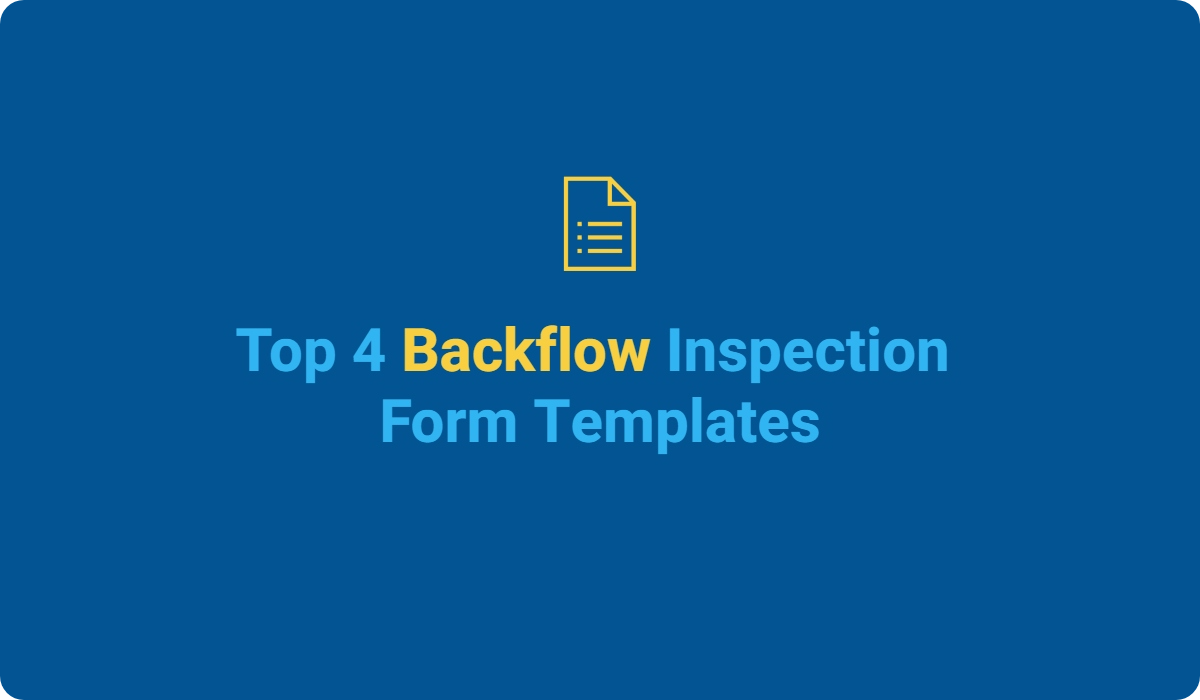 Top Backflow Inspection Form Template