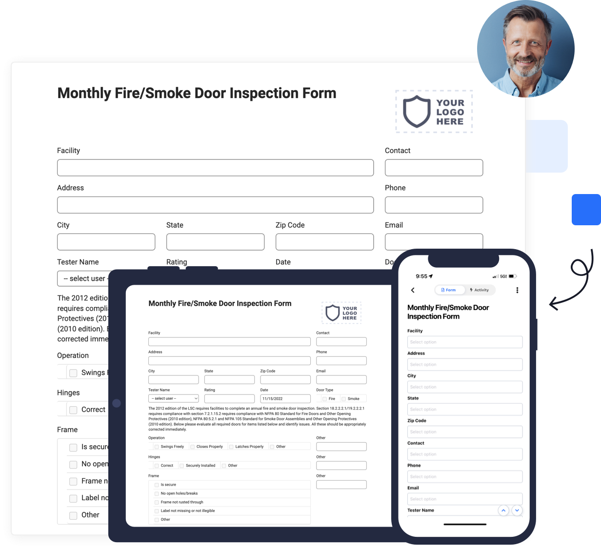 monthly facility door inspection form