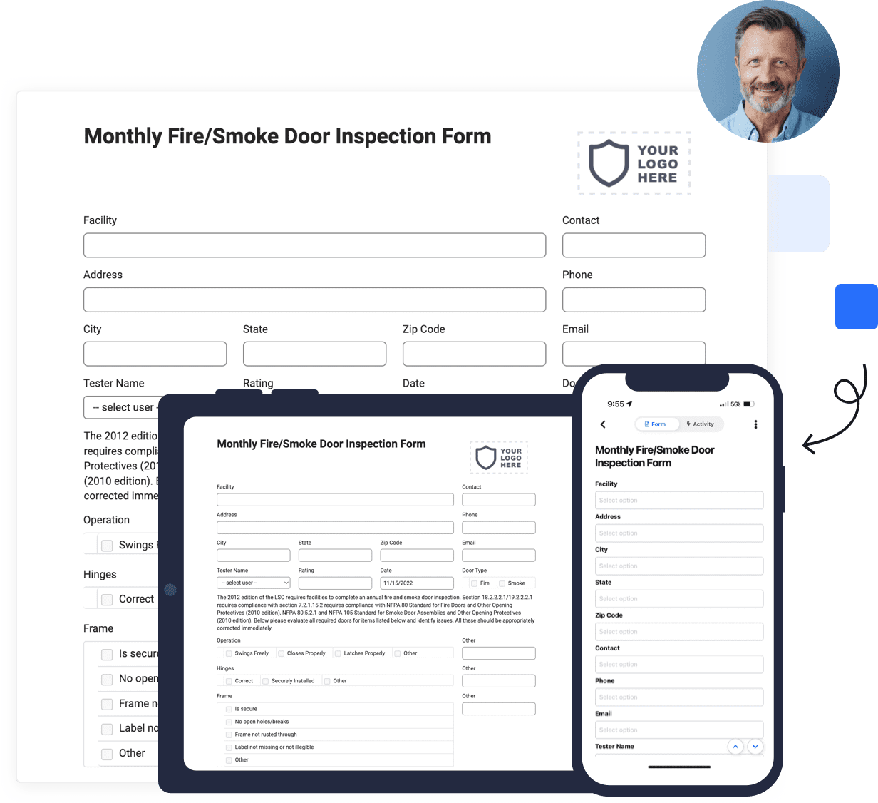 monthly facility door inspection form