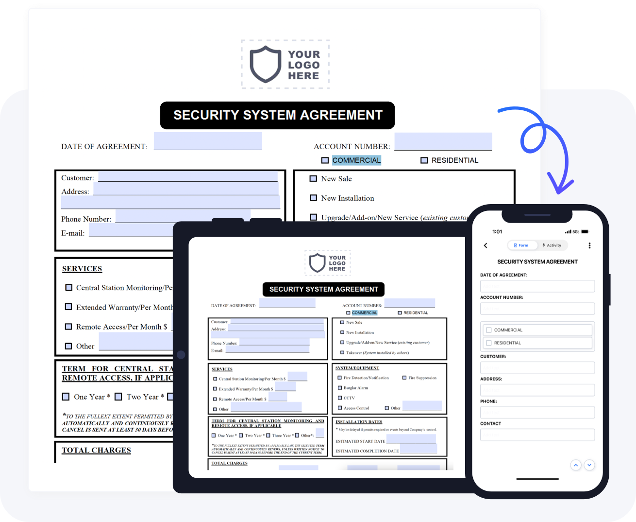 Alarm Monitoring Agreement Template Preview