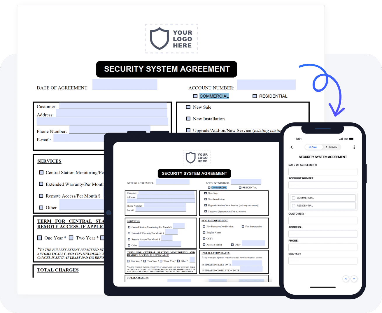 Alarm Monitoring Agreement Template Preview