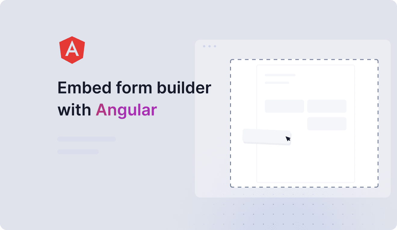 Embed form builder with Angular