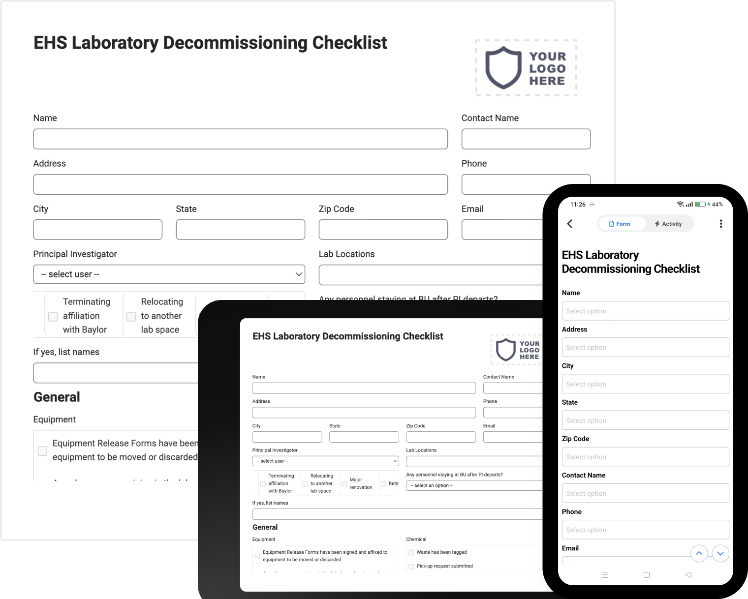 Lab Decommissioning Checklist Form
